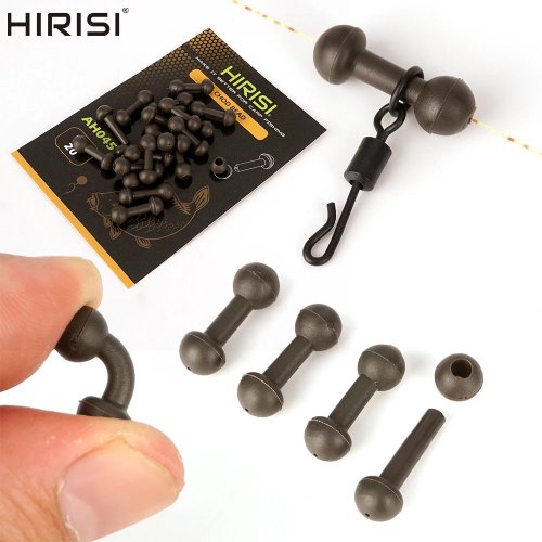 Hirisi AH045 40個 コイ釣り用 Chodリグ ビーズ ヘリコプターリグ コネクター スイベル ターミナルタックル 淡水釣りアクセサリー