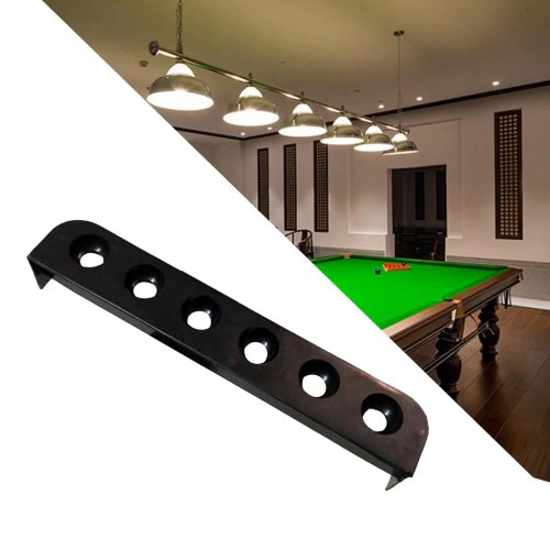 Rak Stik Biliar Dinding Profesional, Tempat Stik Billiard Plastik 6 Slot, Organizer Ruang Game