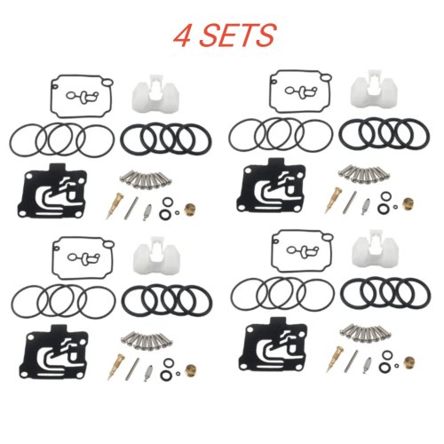 4er-Pack Vergaser-Reparaturkit für Yamaha 40/50 PS F40 F50 4-Takt Außenborder - 62Y-W0093-11-00 62Y-W0093-10-00