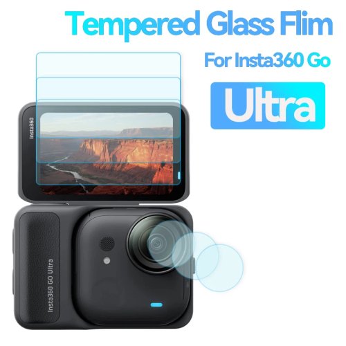 Набор защитных стекол для экрана и объектива Insta360 Go Ultra – Пленка для камеры, аксессуары