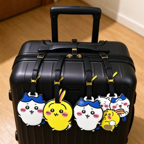 Chiikawa 公式ライセンス かわいい カートゥーン PVC スーツケースタグ 防水 名前 住所 カード ホルダー 携帯 旅行 手荷物タグ
