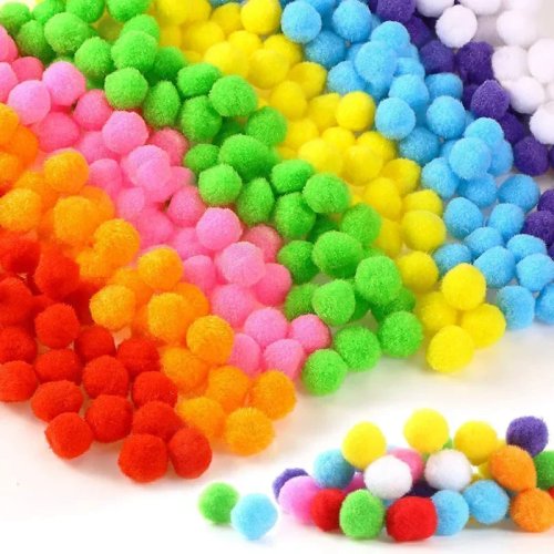 Pom Pom Mini Halus Lembut – Bola Kerajinan Tangan untuk DIY Menjahit, Dekorasi Pernikahan & Natal (8/10/15/20/30mm)