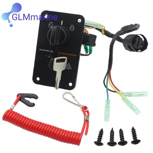 Yamaha Outboard Single Engine Ignition Key Switch Assembly Panel 704-82570-12-00