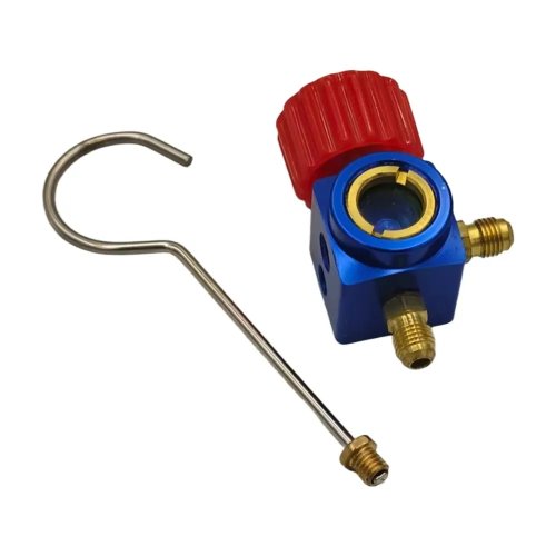 1 pc. Vanne de manomètre pour climatisation et réfrigération avec crochet, 1/8"BSP, 11mm, Fréon
