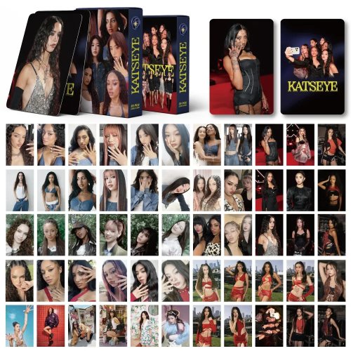 55Pcs KATSEYE BEAUTIFULCHAOS Lomo Cards Set - LARA DANIELA MANON MEGAN HD Photocards & Stickers, Fan Gift
