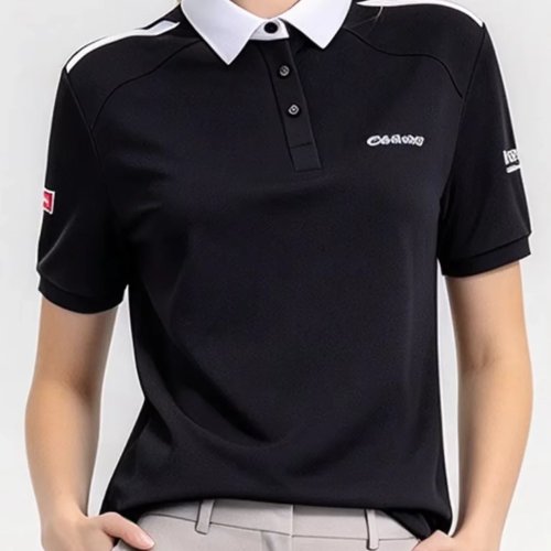 Polo Unisexe Y2K Grunge Union Jack - Streetwear Rétro, Coupe Lâche, Graphique Délavé, Manches Courtes