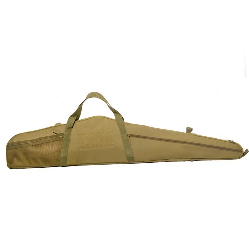 Funda blanda para rifle de 52 pulgadas con espacio para mira, cierres bloqueables, bolsa para escopeta para campo de tiro, exterior y almacenamiento en casa