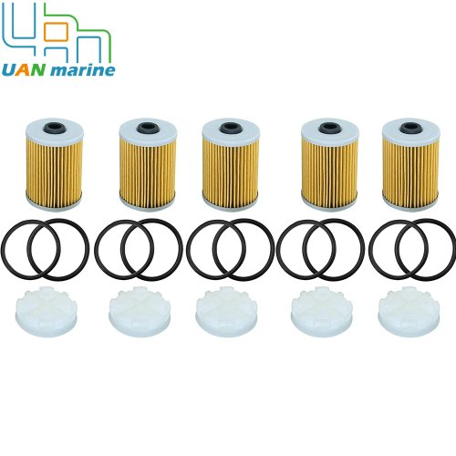 5 Piezas Filtro de Combustible y Filtro de Disco con Juntas Tóricas para Mercury Mercruiser Gen 3 35-8M0093688 35-866171A01 35-8M0204703 35-892665