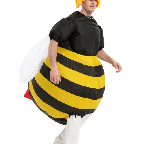 Fato insuflável de abelha para adulto e criança, disfarce de animal de desenho animado para Halloween, cosplay e festa, adereço divertido para espetáculos