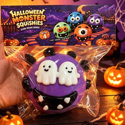 DIY Monster Face Squishy Squeeze Fidget Toy - Stress Relief, Anxiety Relief, Halloween Party Gift for Adults