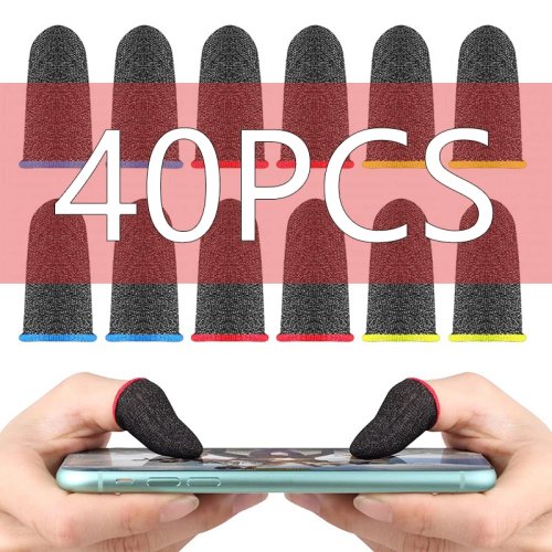 20/40 szt. Nakładki na palce do gier, przeciwpotne, oddychające, na ekran dotykowy do PUBG Telefon i Tablet