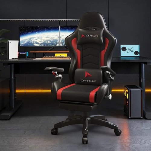 Ergonomischer Gaming-Stuhl mit Relaxfunktion – Höhenverstellbarer Computer- und Bürostuhl für Zuhause und Wohnheim