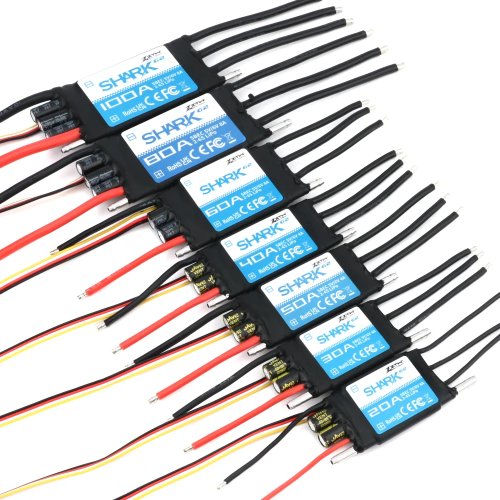 ZTW Shark G2 ESC بدون فرشات 32 بت 20A 30A 40A 50A 60A 80A 100A SBEC 5V/6V 8A منظم سرعة لقارب RC ودافع تحت الماء