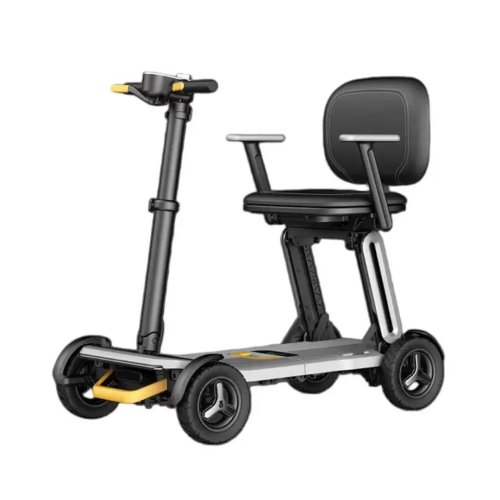 Scooter elétrico dobrável de 4 rodas para idosos, bicicleta elétrica NFC