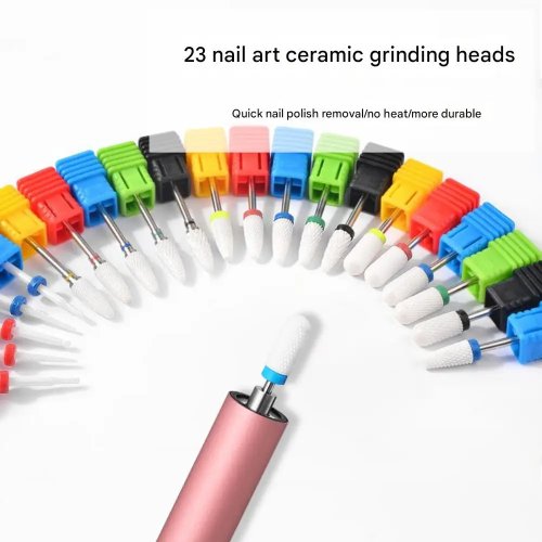 Brocas de cerâmica para unhas - Fresas para pedicure e manicure, para lixadeira elétrica, remoção de cutículas e gel