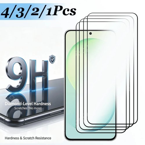 Samsung Galaxy S26 FE 用 9H 強化ガラス 画面保護フィルム – 傷防止、なめらかなタッチ、クイック解錠