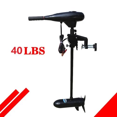 Motor eléctrico fueraborda 12V CC 40lbs 480W montaje en espejo PVC para kayaks y botes inflables