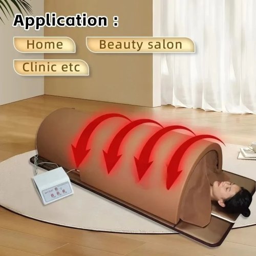 3-Zone LED Infrared Sauna Dome Pod Full Body Detox Weight Loss Spa Beauty Therapy Equipment