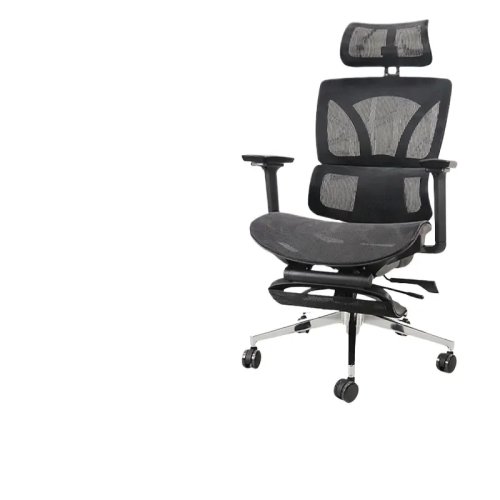 Cadeira de escritório ergonómica com apoio lombar, cadeira de computador reclinável para casa e gaming