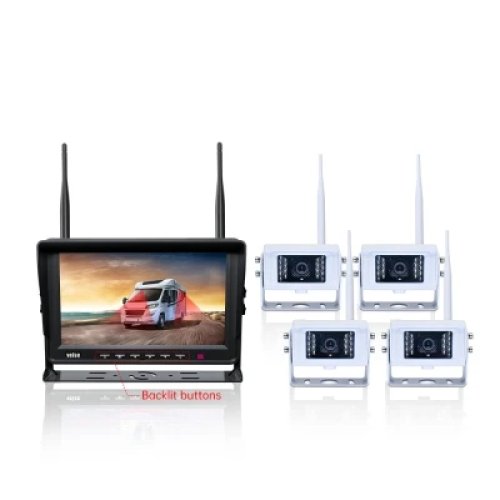 จอมอนิเตอร์ไร้สาย 10.1 นิ้ว IP69K สำหรับ RV รถพ่วง และรถบรรทุก