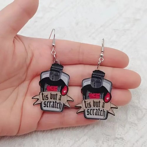 10 pcs boucles d'oreilles en acrylique noir et blanc motif guillemets pour femme, coffret cadeau