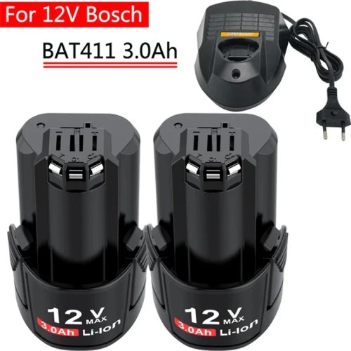 Bosch BAT411 BAT412A BAT413A 호환 12V 3000mAh 교체용 배터리 전동공구