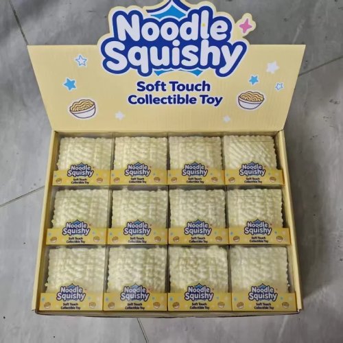 1/3/5PCS Squishy de fideos instantáneos realistas antiestrés - Rebote lento, crujiente, con sonido para ASMR