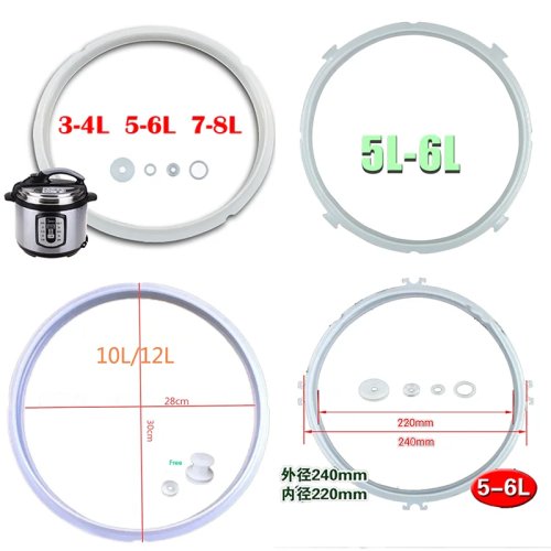 Guarnizione in silicone di ricambio per pentola a pressione elettrica 3-4L 5-6L 7-8L 10-12L