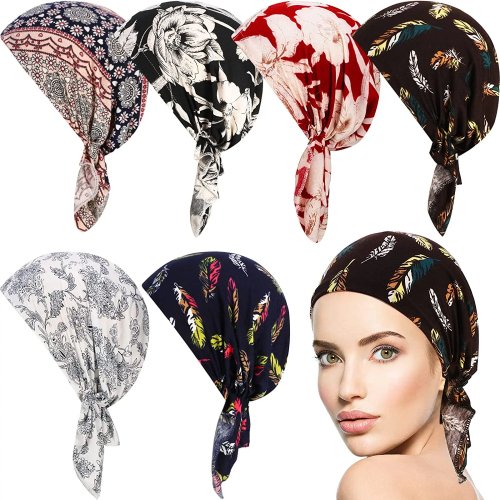 Stretch-Baumwoll-Turban für Damen – vorgestecktes Chemo-Kopftuch & Mütze bei Haarausfall