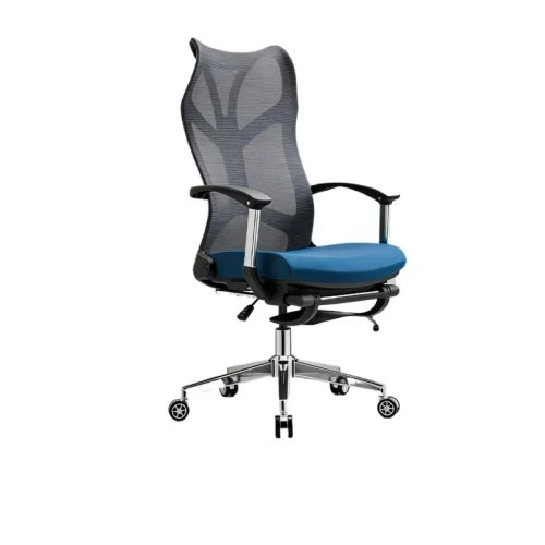 Fauteuil de bureau ergonomique pour PC et gaming avec soutien lombaire, inclinaison, sans montage, pour longues sessions
