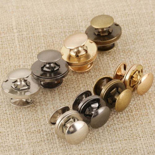 10 st. Magneetsluitingen met dubbele klinknagel voor tassen, handtassen, DIY, 14/18 mm