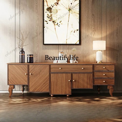 Mueble para TV retro francés y gabinete de almacenaje – Sideboard decorativo personalizable, mueble de arte para hotel y alojamiento