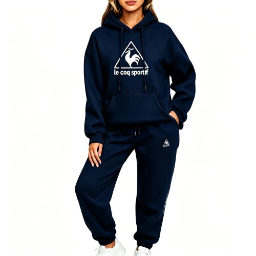 Bộ Đồ Nữ 2 Món – Áo Hoodie và Quần, Đồ Thể Thao, Màu Hồng, Size Lớn, Mới 2026