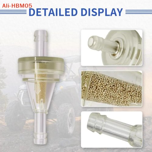 Small Engine Fuel Filter 1/4 Inline Fuel Filter for Gas Engine ATV Dirt Bike Motorcycle Go Kart UTV Snowmobile