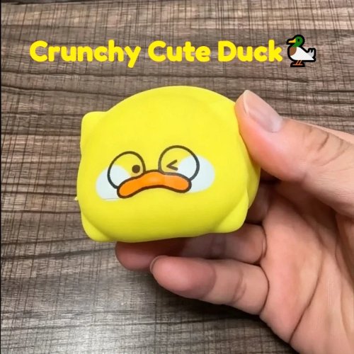 Сквош-антистресс игрушка уточка Crunchy, фиджет-мялка ASMR для расслабления рук, подарок