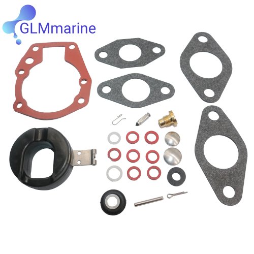 Kit Karburator dengan Pelampung 382048 untuk Mesin Johnson Evinrude 2-Tak 1.5-20 HP 383052 398532 18-7043