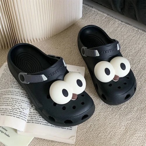 Funny Christmas Shoe Charms Cute Big-Eyed Cartoon Shoe Decorations DIY Clog Buckles Slipper Accessories 1 Pair