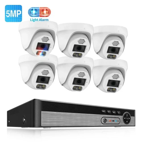Paket Sistem Keamanan CCTV IP PoE Dome PTZ 5MP Outdoor 4K NVR