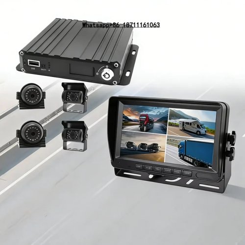 4CH AHD 1080P Dashcam Dual-Objektiv IPS Mobiler DVR Rekorder mit 4G/WiFi Echtzeit-Fernüberwachung für Nutzfahrzeug-Sicherheit