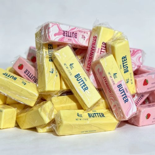 لعبة فيدجت سكويشي كرة مضادة للتوتر Butter Stick - لعبة ضغط مقرمشة ASMR لاسترخاء اليدين هدية
