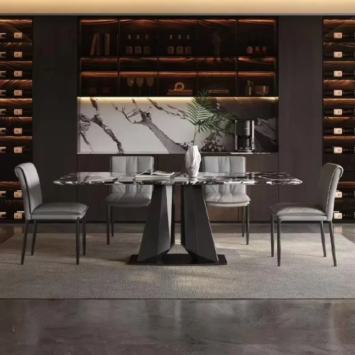 Moderne eettafelset lichte luxe eetkamer meubelen eenvoudig design eettafel set