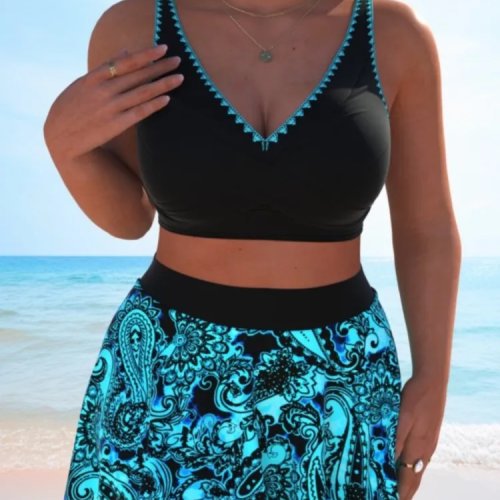 High Waist Tankini Set for Women - Sexy Sleeveless Bikini Swimwear Summer Beach Bathing Suit