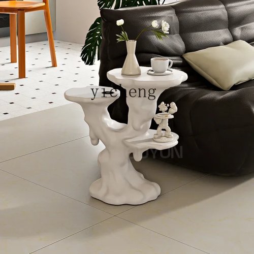 Mesa auxiliar con carga inalámbrica – Mesa de sofá y mesita de noche para rincón del salón