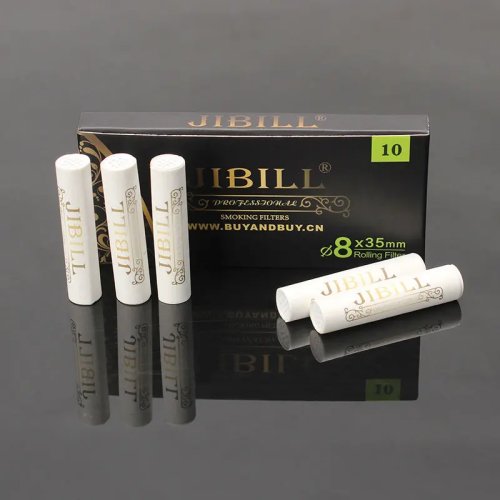 Filtros delgados para pipa de hookah de 6/7/8 mm con tapas de cerámica en ambos extremos, filtro de carbón activado para shisha, alta absorción de agua, varios tamaños