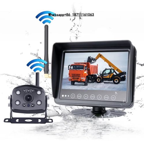 Camera lùi kỹ thuật số không dây 7 inch với màn hình tự động điều chỉnh độ sáng, tầm xa 300m, nhìn đêm hồng ngoại không cần ánh sáng cho xe tải xe buýt xe RV rơ moóc