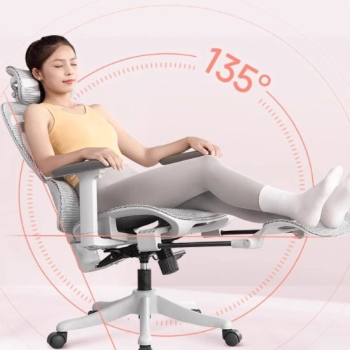 Silla de oficina ergonómica, silla giratoria para escritorio con soporte lumbar
