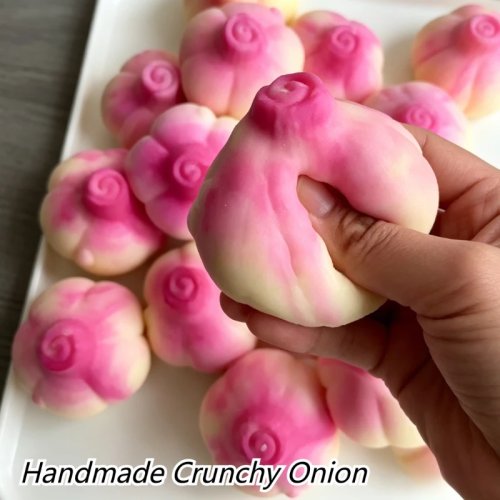 Bóng giảm stress củ hành squishy thủ công - Đồ chơi fidget bóp để giảm căng thẳng và ASMR - Quà tặng