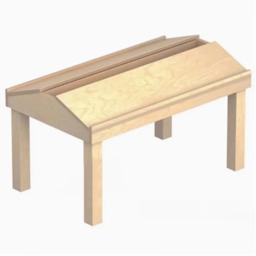 Kinderleeshoek tafel en stoelen set, tafel met afgeschuinde rand voor leeshoek, prentenboekenbibliotheek en peuteropvang