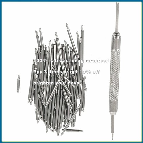 Kit 108 pezzi 8-25 mm acciaio inossidabile perni per cinturino orologio, strumento rimozione, argento