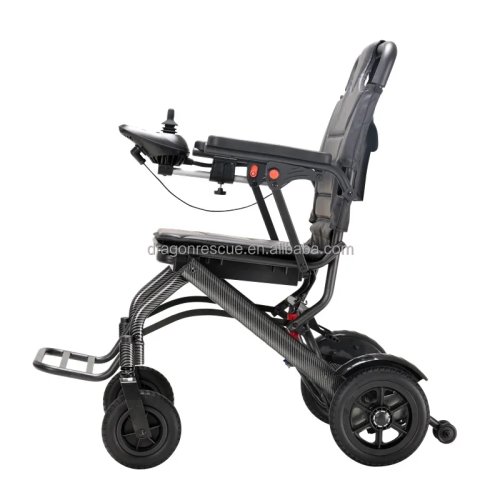 Xe lăn điện gấp gọn nhẹ Lorvmed, khung nhôm 6kg, pin lithium 24V 6AH, động cơ kép 80W, quãng đường 2km